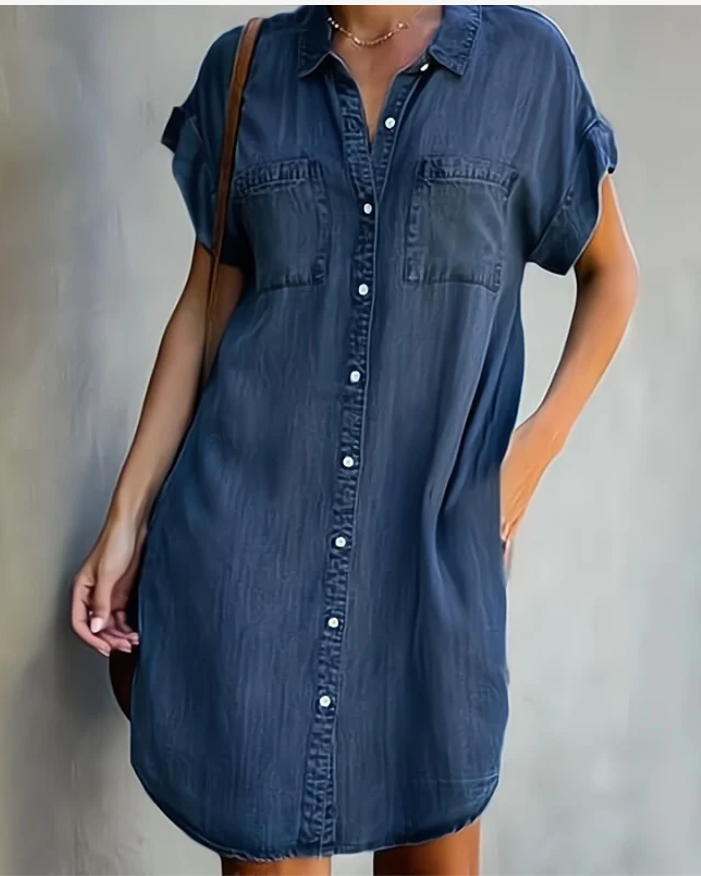 Stilla | Elegant Denimkjole Online Hot Salg