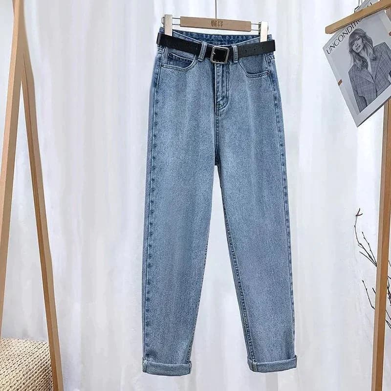 Stilla | Jeans Højtaljet Straight Leg Klassisk 5 Lomme Design Afslappet Komfort Online nu