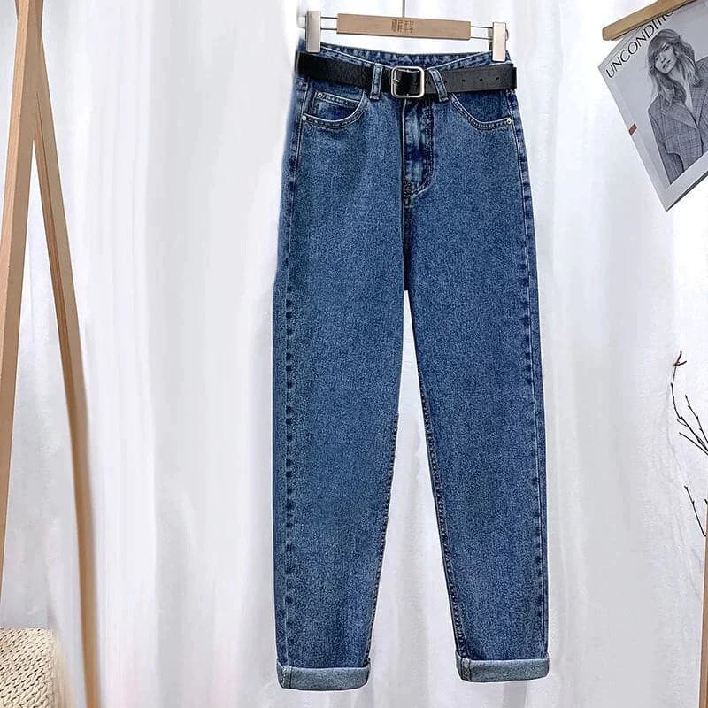 Stilla | Jeans Højtaljet Straight Leg Klassisk 5 Lomme Design Afslappet Komfort Online nu