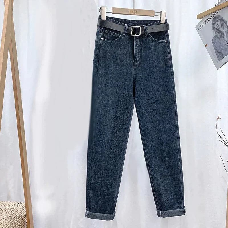 Stilla | Jeans Højtaljet Straight Leg Klassisk 5 Lomme Design Afslappet Komfort Online nu