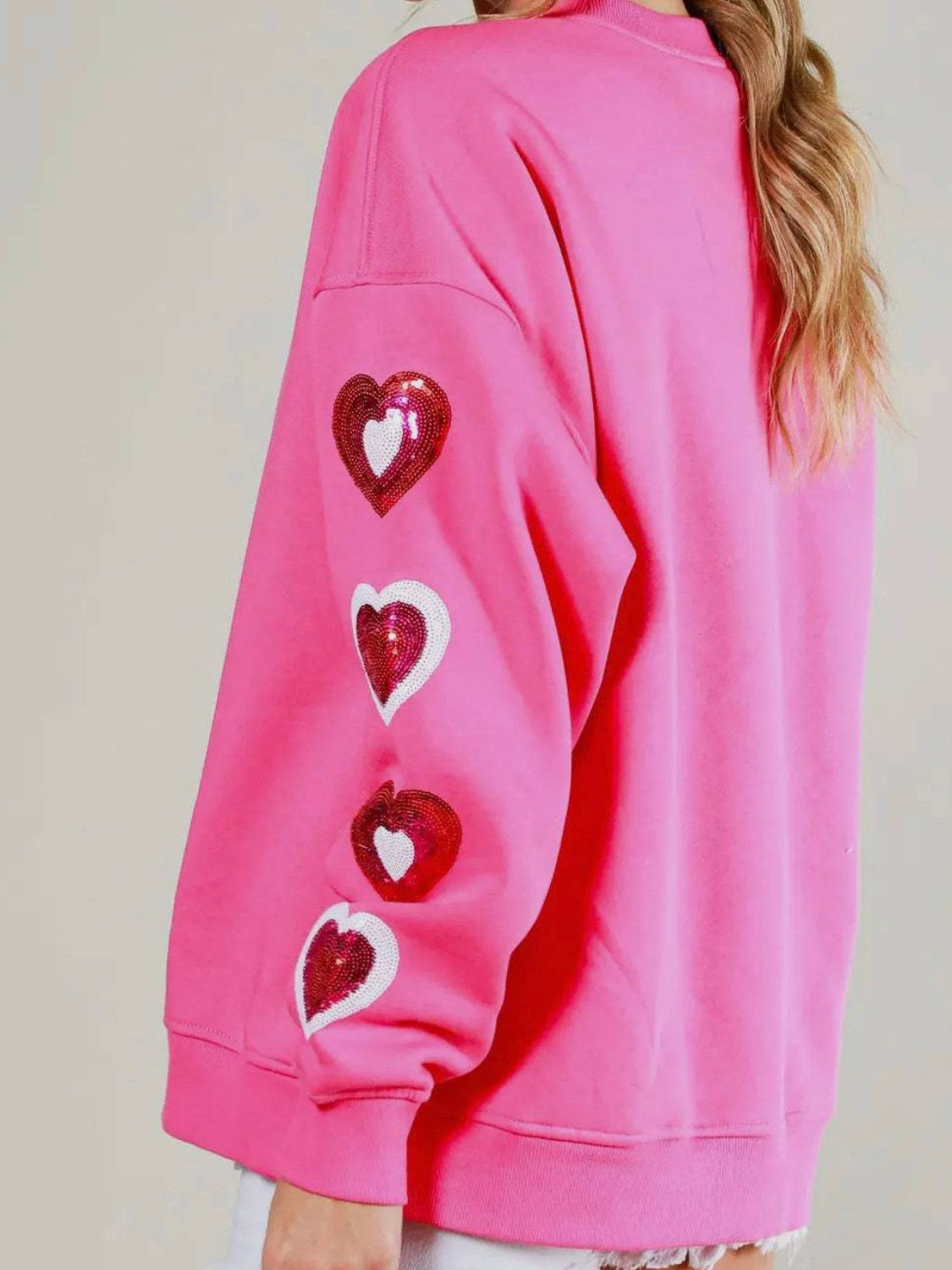 Stilla | Hjerte Rund Hals Faldet Skulder Sweatshirt Online nu