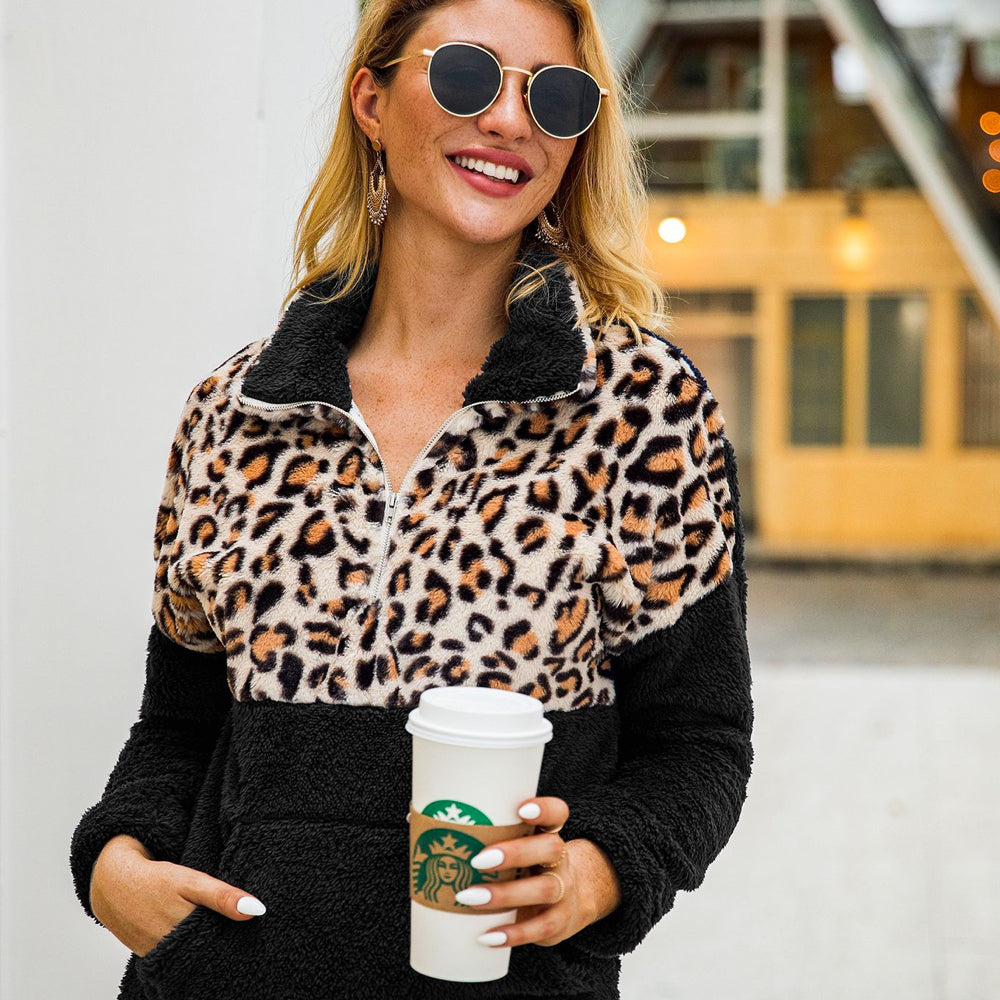 Stilla | Sweatshirt af leopard fleece ultimativ varme og blødhed Online