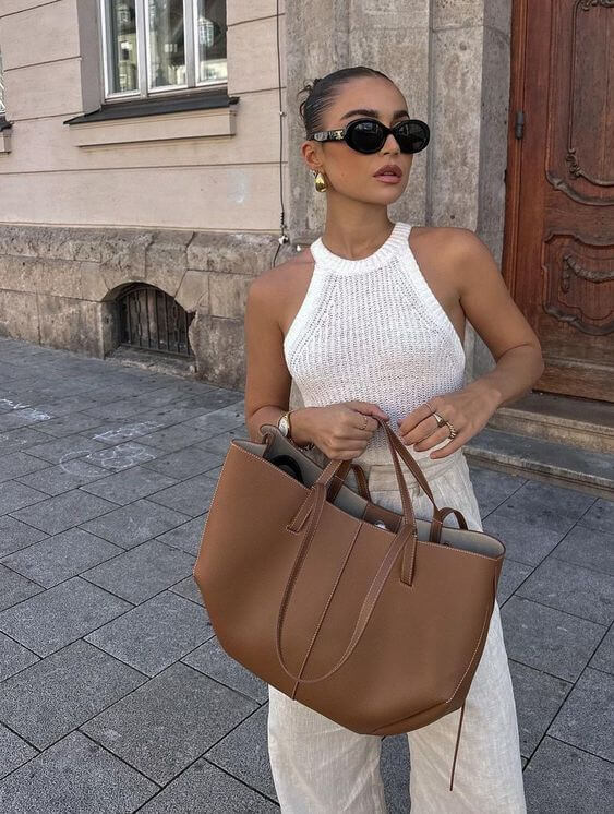 Stilla | Vintage Tote Bag Dame Rummelig Skuldertaske På Tilbud Levere
