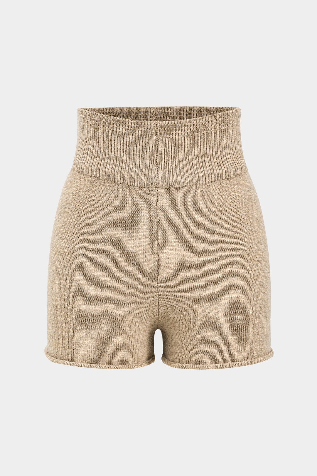 Stilla | Stilfuld Strik to Dels Sæt Med One Shoulder Trøje & Højtaljede Shorts Online salg
