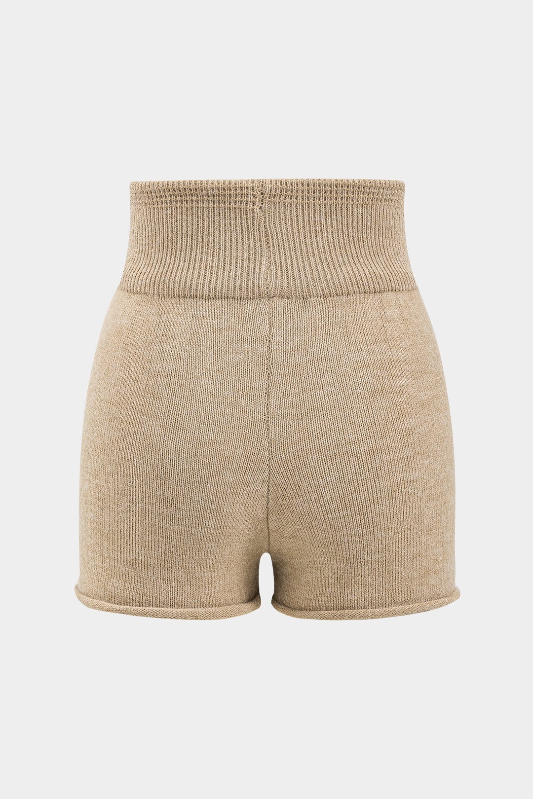 Stilla | Stilfuld Strik to Dels Sæt Med One Shoulder Trøje & Højtaljede Shorts Online salg