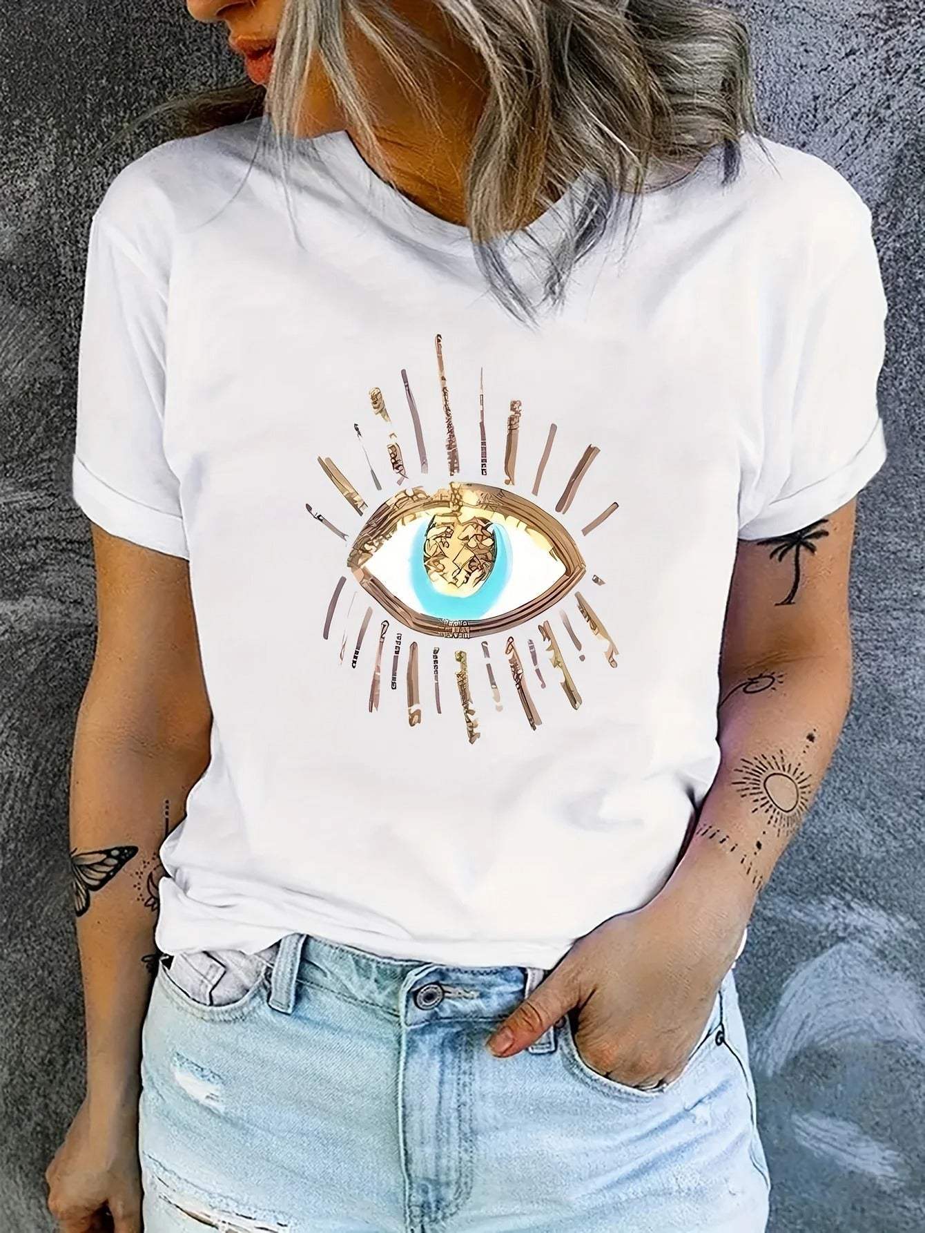 Stilla | T-shirt Dame Grafisk Print Komfortabel Perfekt Til Hverdag