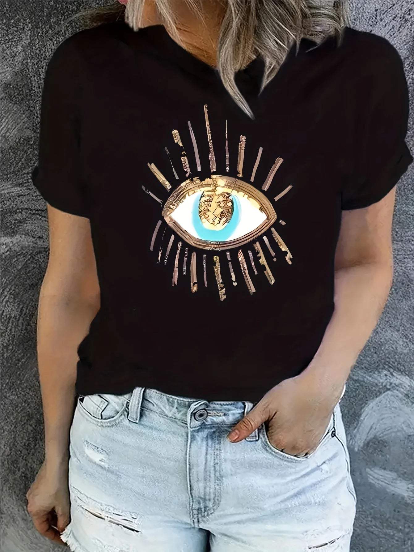 Stilla | T-shirt Dame Grafisk Print Komfortabel Perfekt Til Hverdag