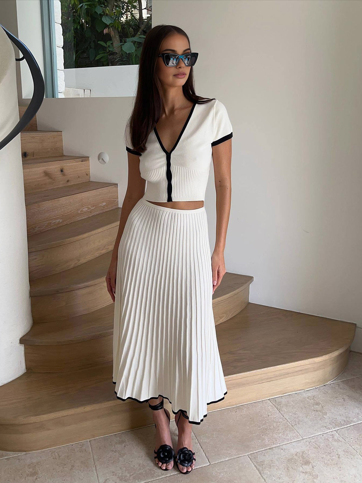 Stilla | Trim Sweater Nederdel Sæt til Kvinder Online