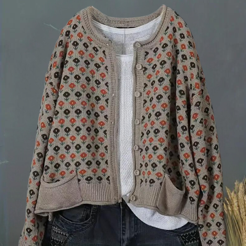 Stilla | Mode Blomstret Cardigan til Kvinder Levere