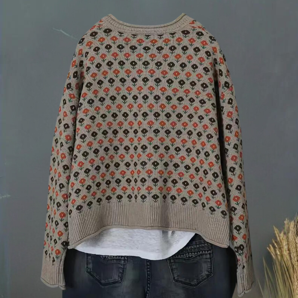 Stilla | Mode Blomstret Cardigan til Kvinder Levere