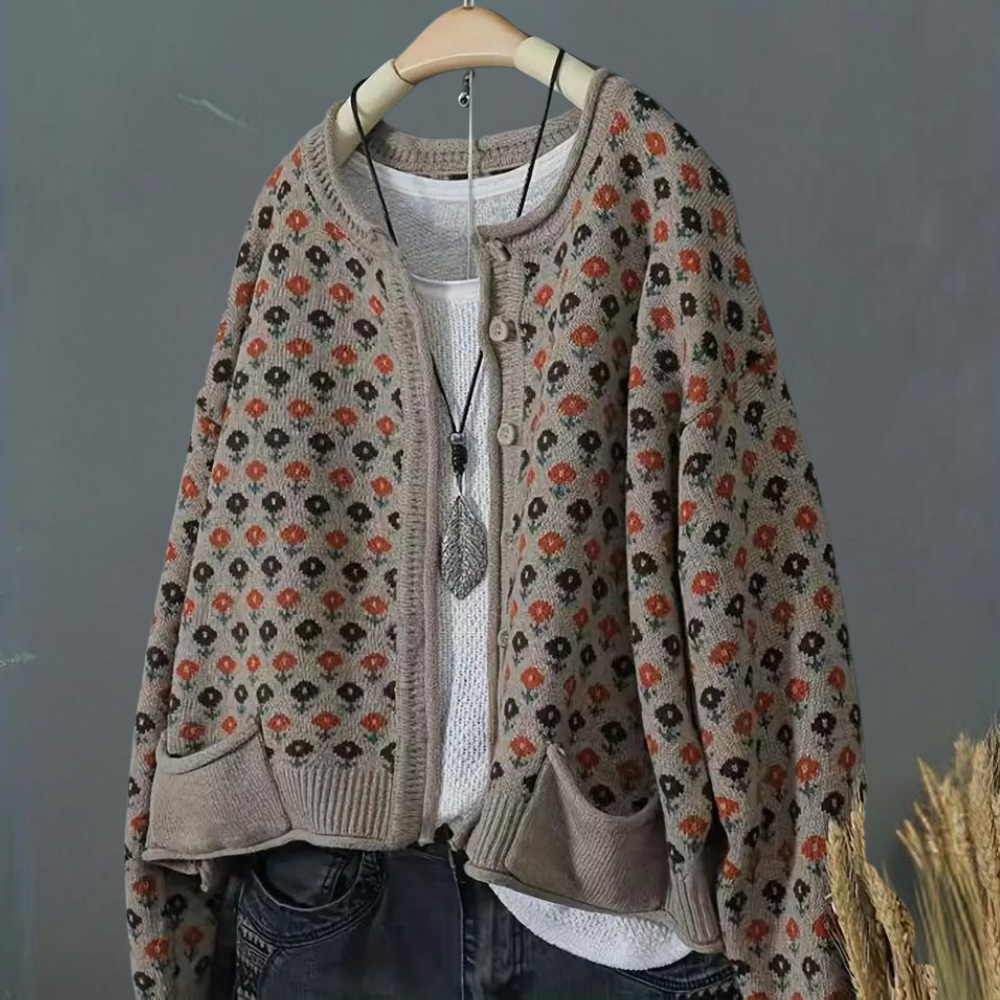 Stilla | Mode Blomstret Cardigan til Kvinder Levere