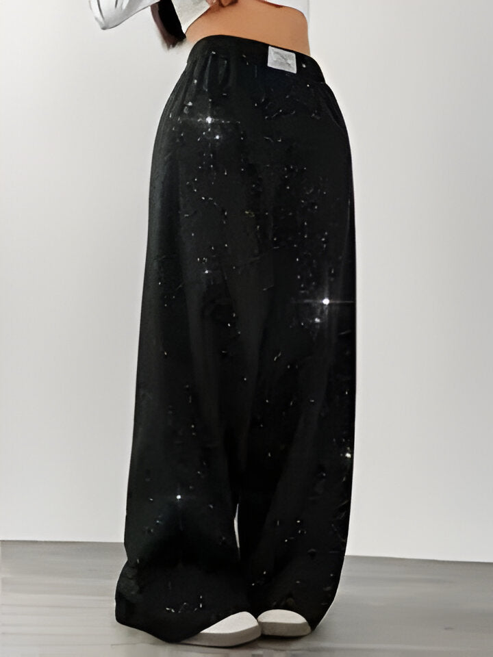 Stilla | Kvinder Casual Stjernespækket Galaxy Print Bred Ben