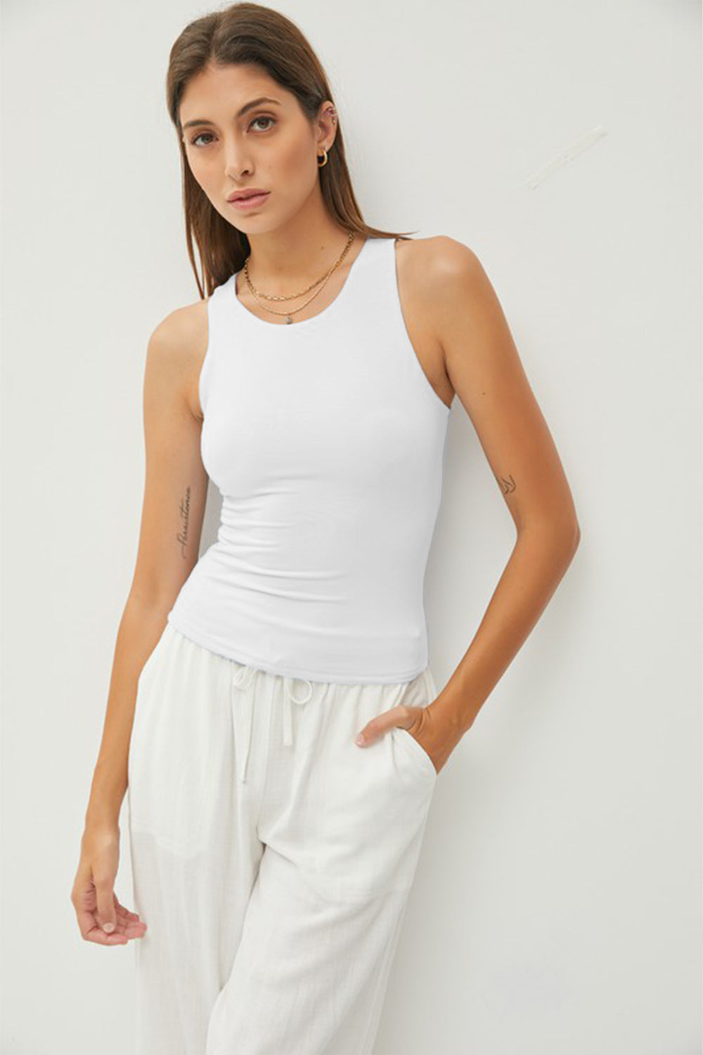 Stilla | Cool Rund Hals Bred Strop Tank Online nu