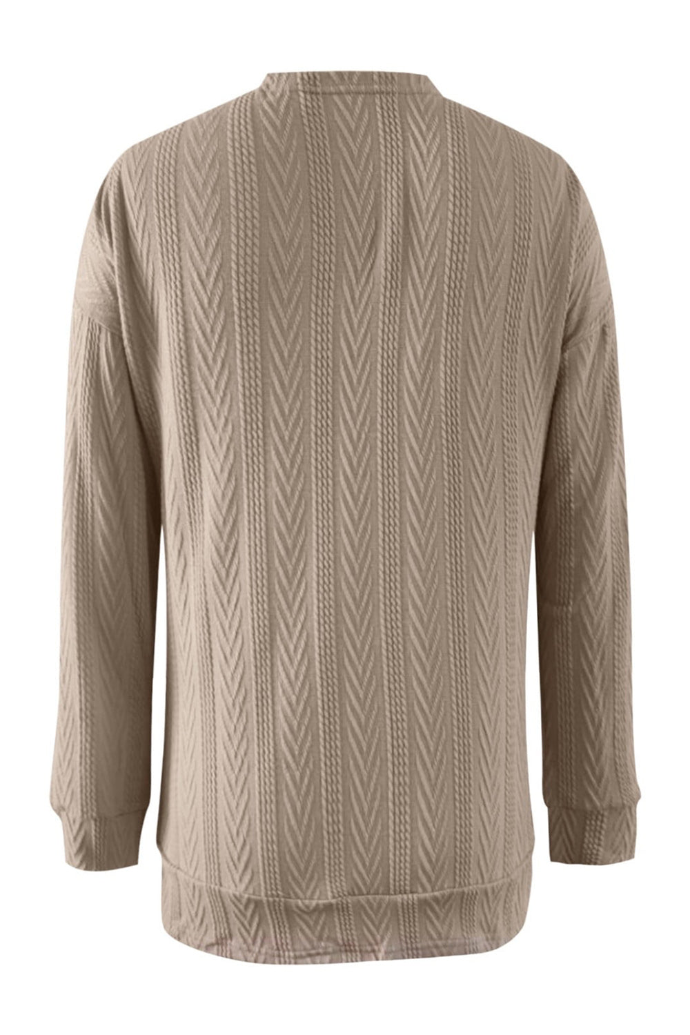 Stilla | Plus Size Tekstureret Åben Front Langærmet Cardigan Mode