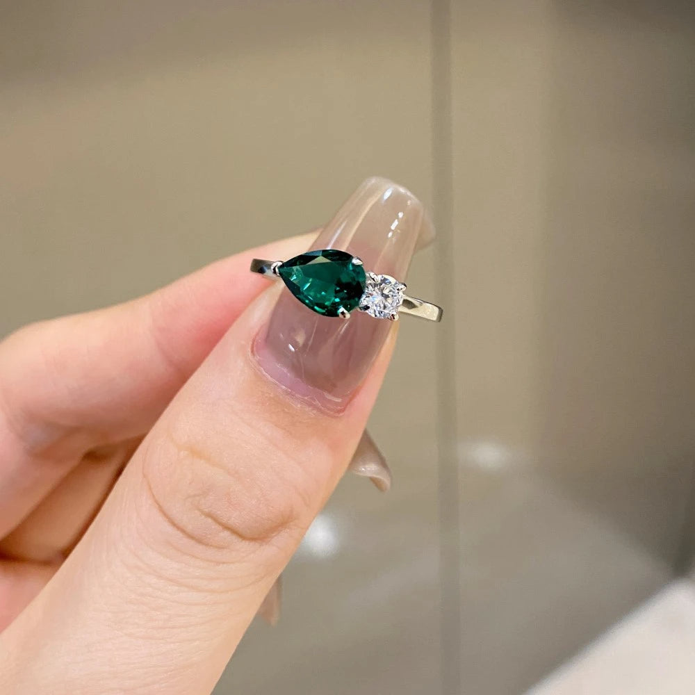 Stilla | Slank ring med dobbelts ædelstensdesign