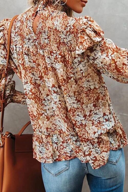 Stilla | Smocked Lantern Sleeve Ruffled Blouse Online nu