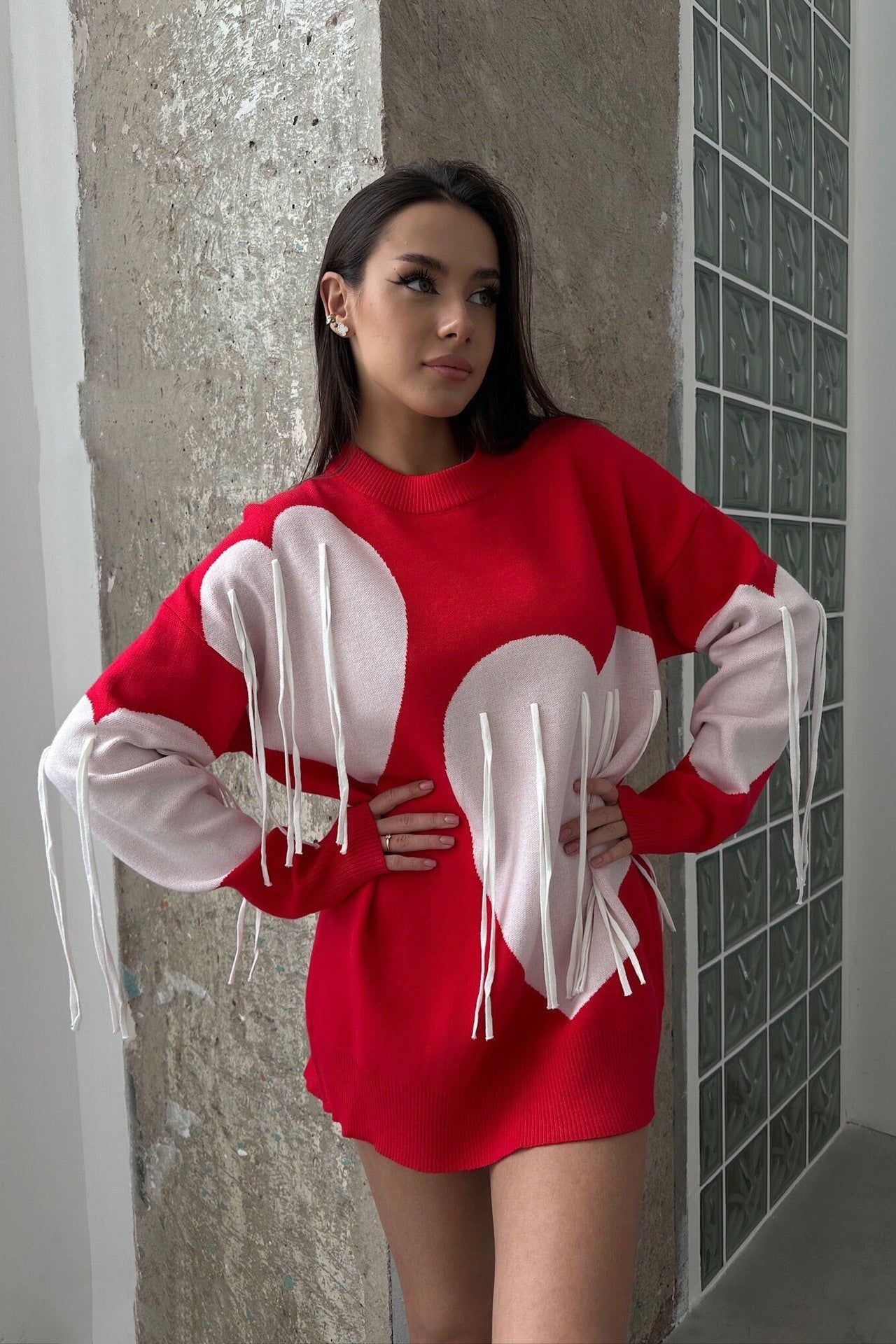 Stilla | Love Frynse Rund Hals Pullover Sweater Levere