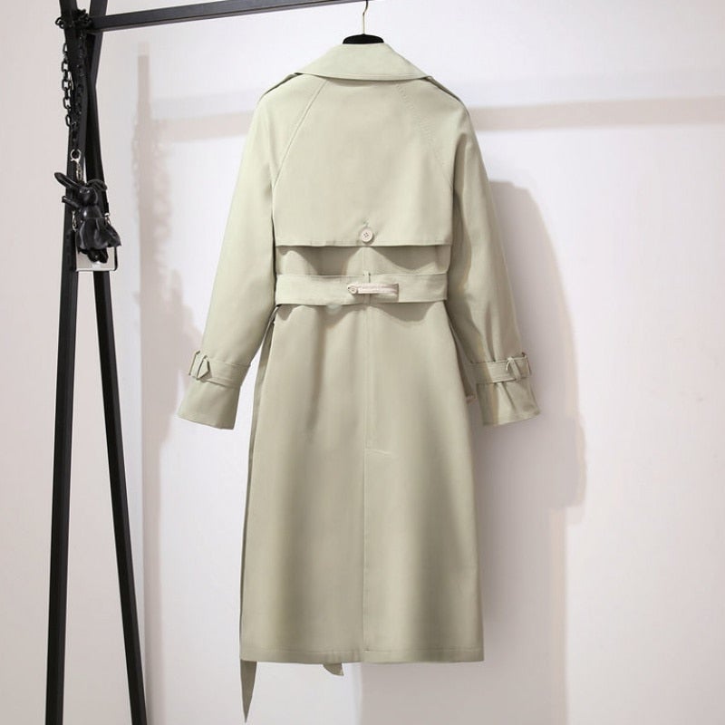 Stilla | Elegant Dobbeltbryst Trenchcoat Online salg