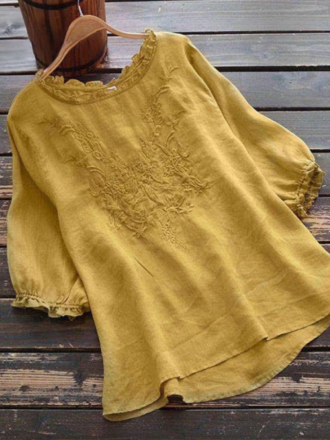 Stilla | Damer Tanktop Med Broderet Design Online Hot Salg