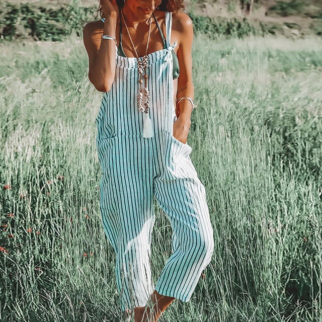 Stilla | Stribet Print Jumpsuit Mode