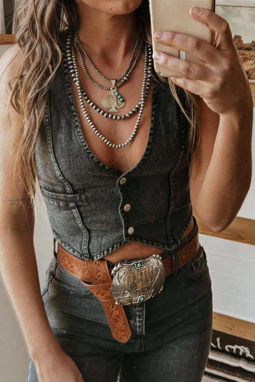 Stilla | Desert Daze Denim Crop Tank Til Toppen Online nu