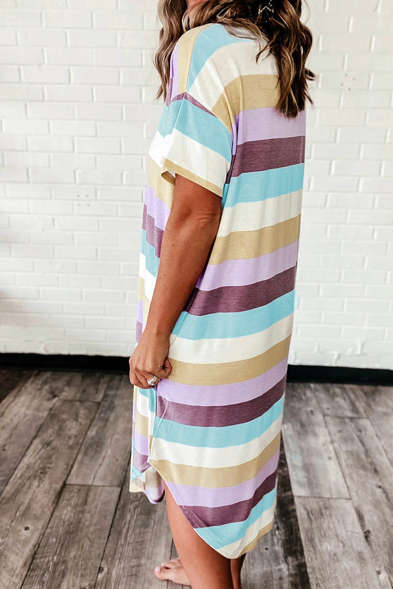 Stilla | Multi Farve Striped V-halskjole