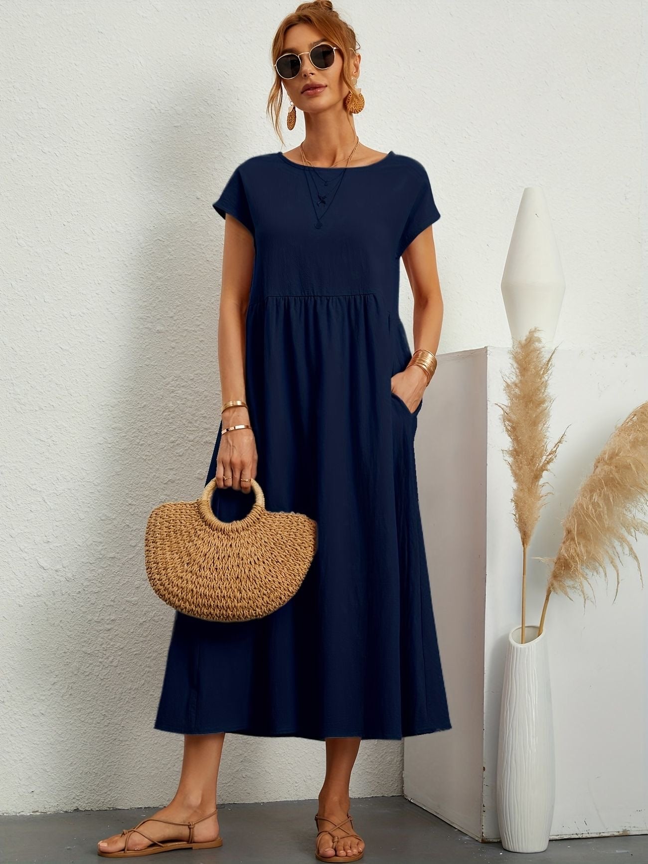 Stilla | O-Neck Casual Dress på udsalg