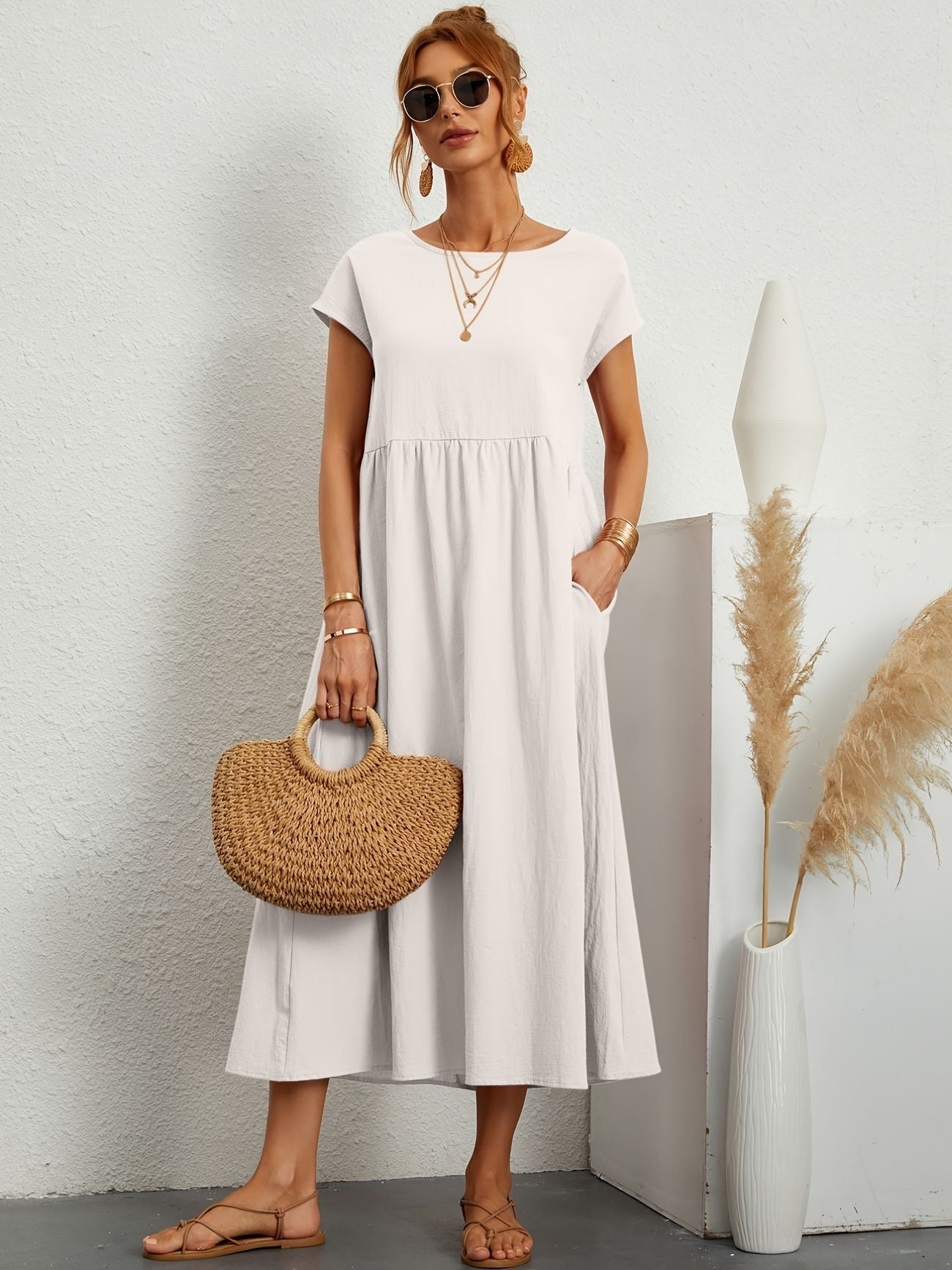 Stilla | O-Neck Casual Dress på udsalg