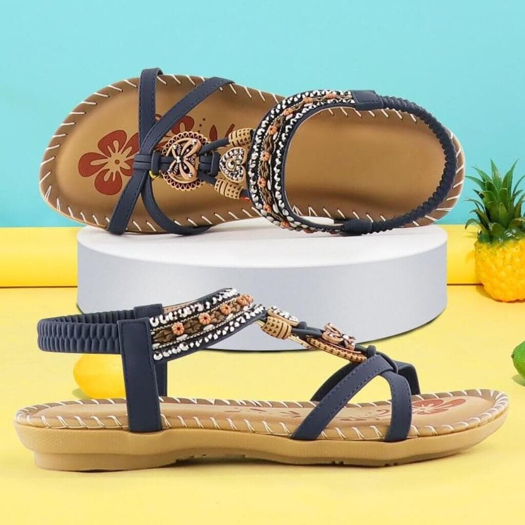 Stilla | Sandaler Med Elastikbånd og Blød Platform
