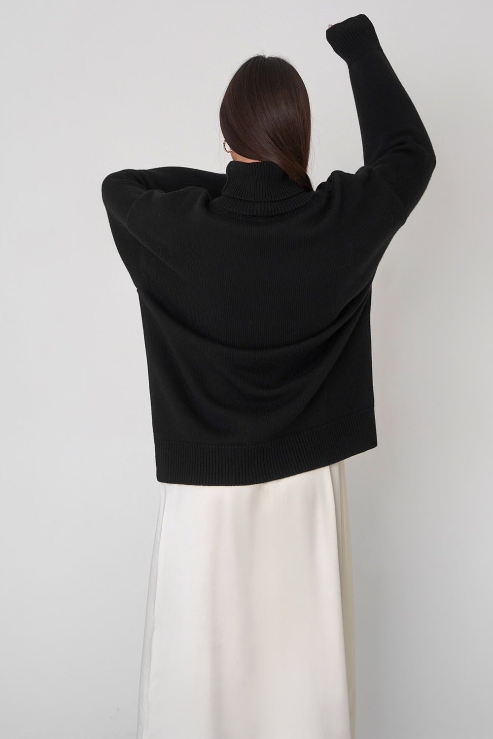 Stilla | voluminøs rullekravesweater til kvinder All match stil Hot på udsalg