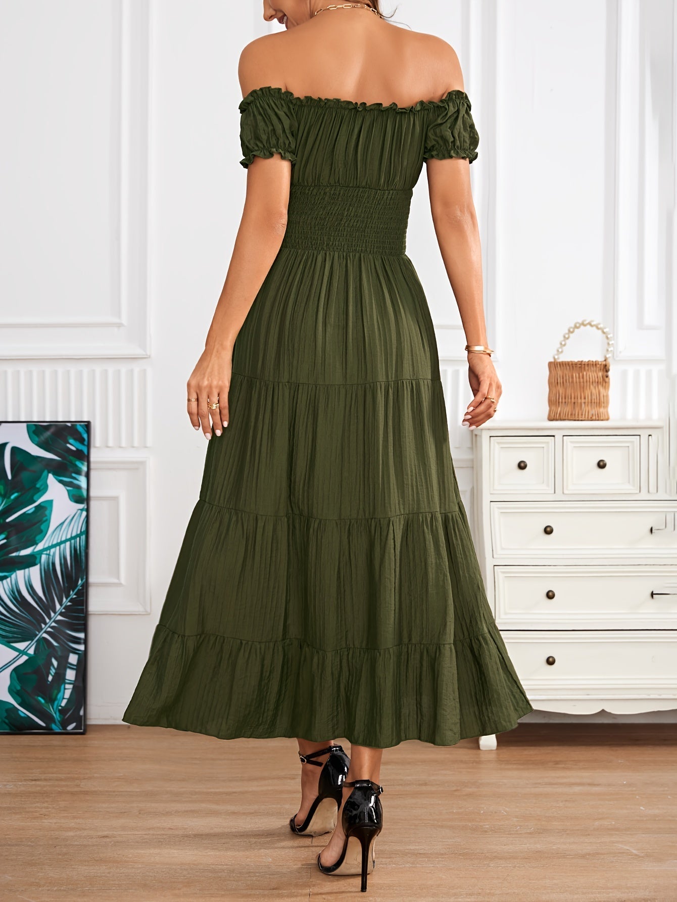Stilla | Maxi Kjole Med Bare Skuldre