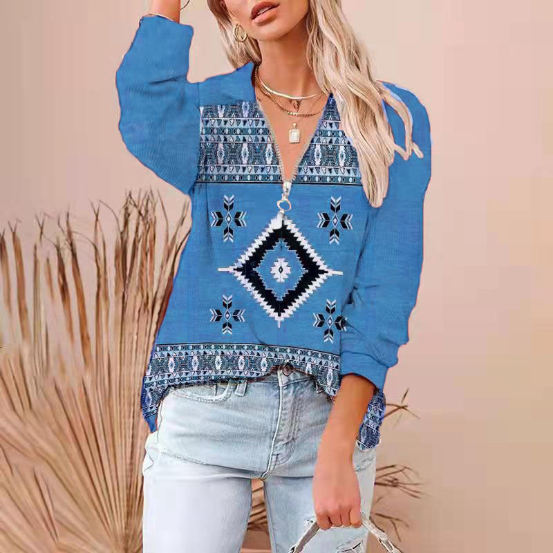 Stilla | Zip up Langærmet Krave Pullover Top