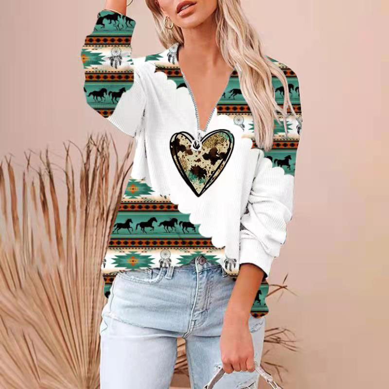 Stilla | Zip up Langærmet Krave Pullover Top