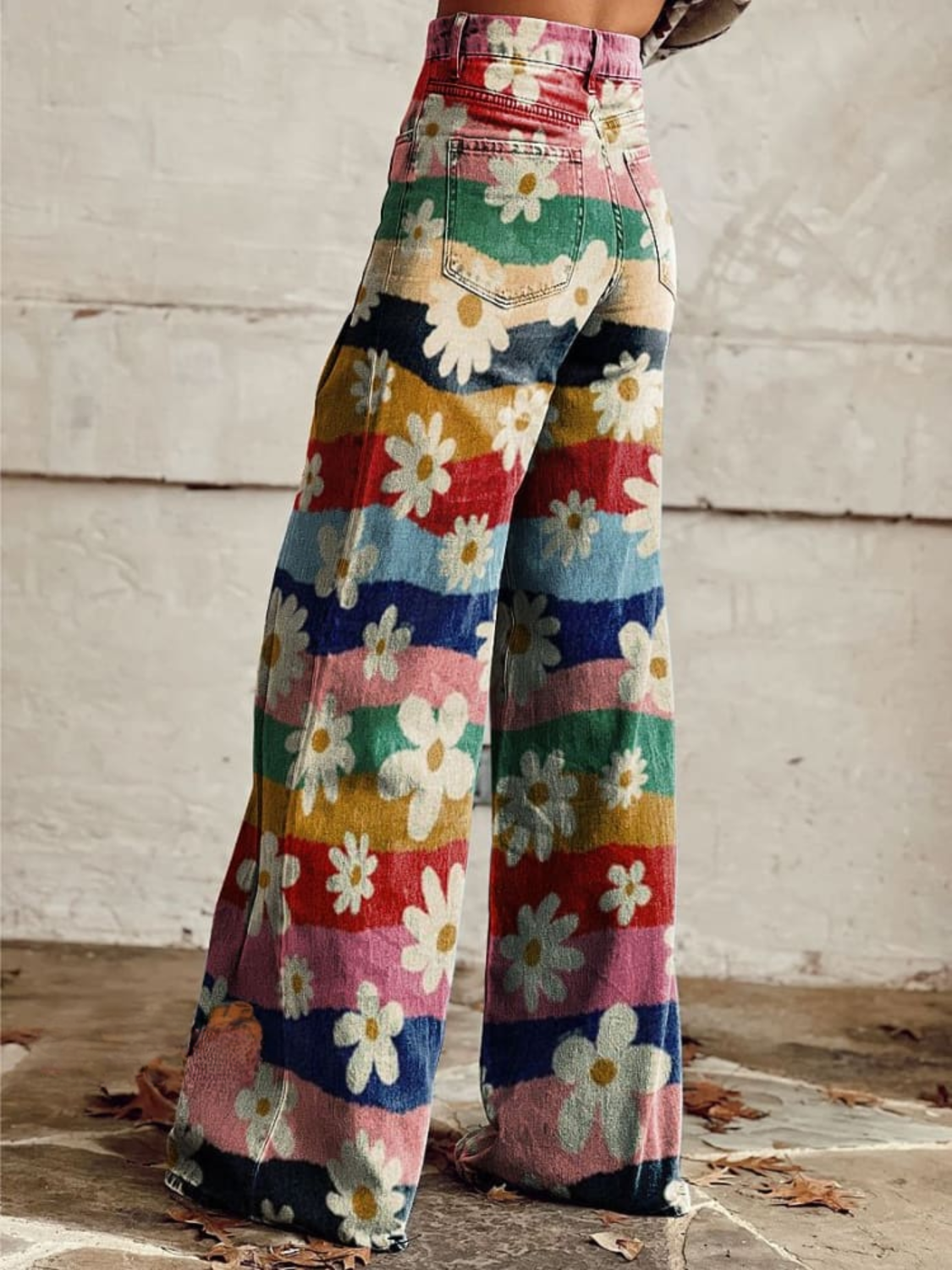 Stilla | Retro Blomstervidde Bukser Mode