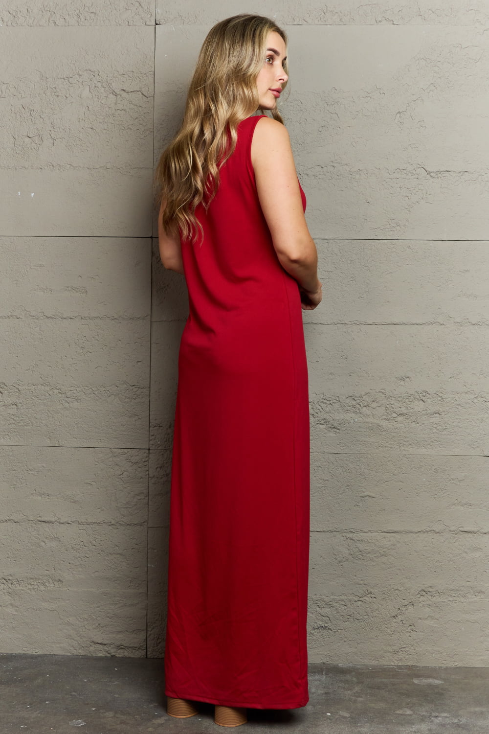 Stilla | Størrelse Scoop Neck Maxi Tankkjole Rabat