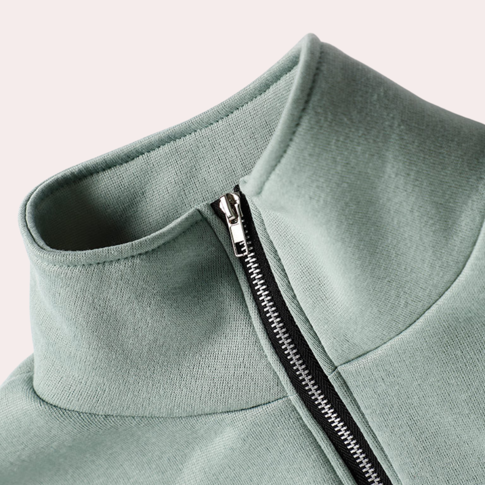 Stilla | Behageligt Kvinder Sweatshirt Sæt Med Lynlås Online nu