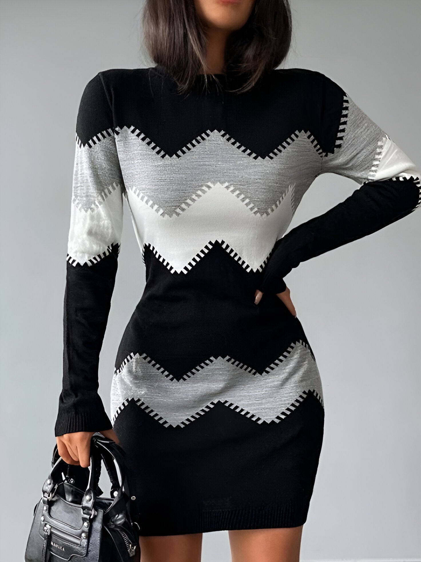 Stilla | Elegante Strikket Bodycon Mini Kjole Rabat
