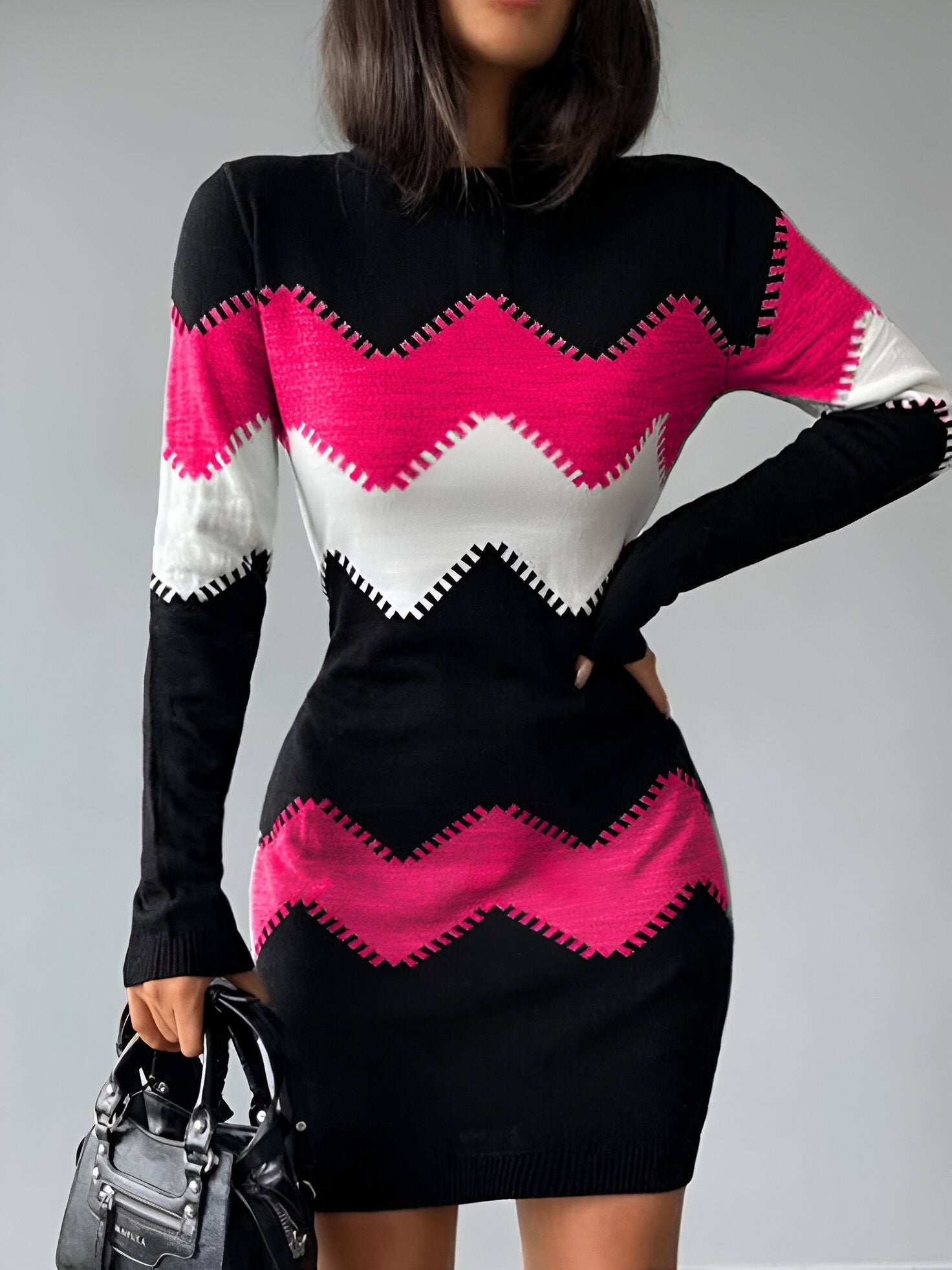 Stilla | Elegante Strikket Bodycon Mini Kjole Rabat