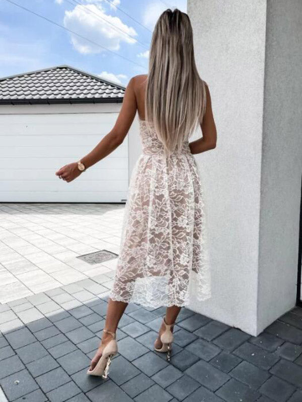 Stilla | Kjoler Til Gravide Party Dresses Midi Dresses in Pregnancy Without Straps in Lace Levere