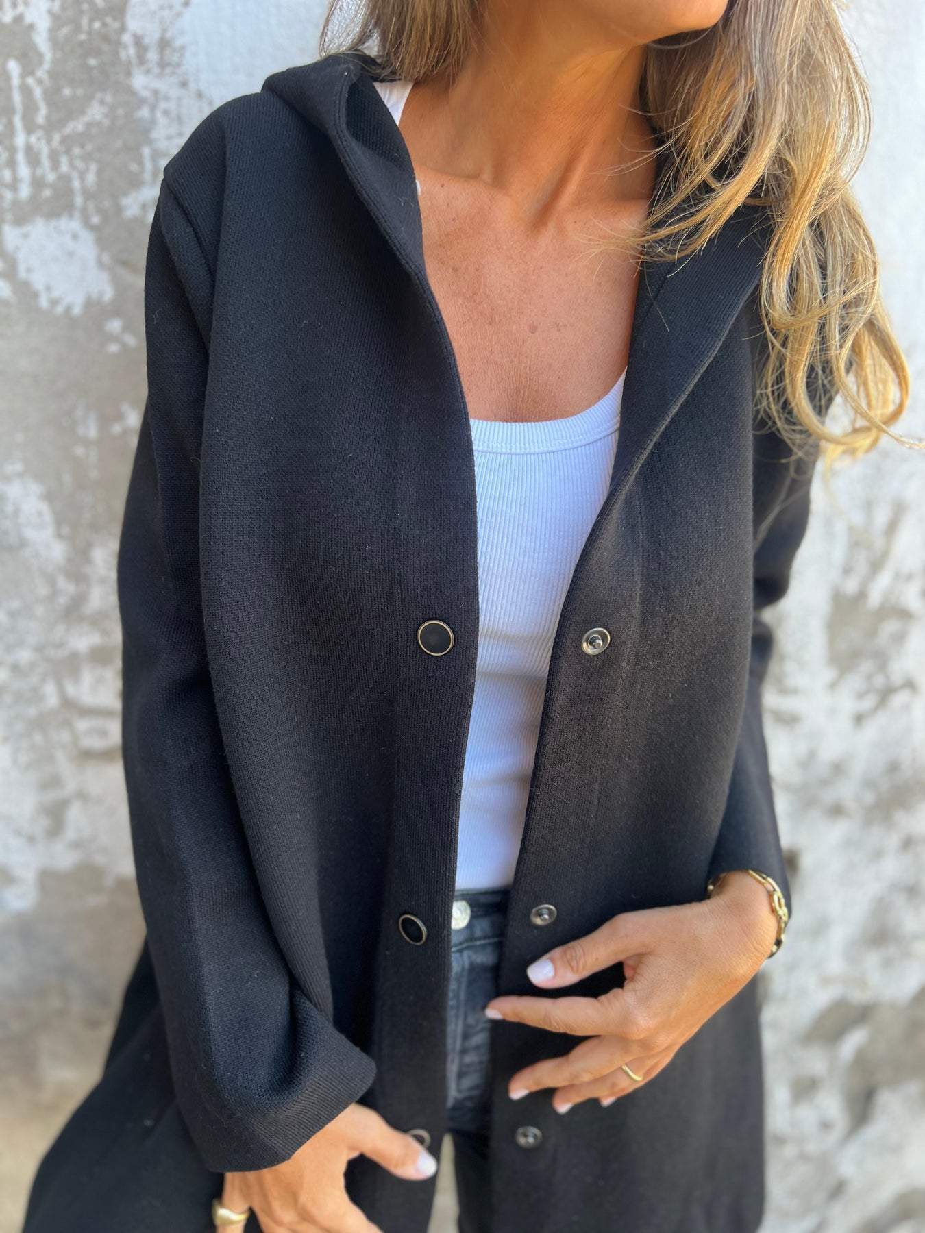 Stilla | Fritidsblazer med enkel knap og hætte Mode