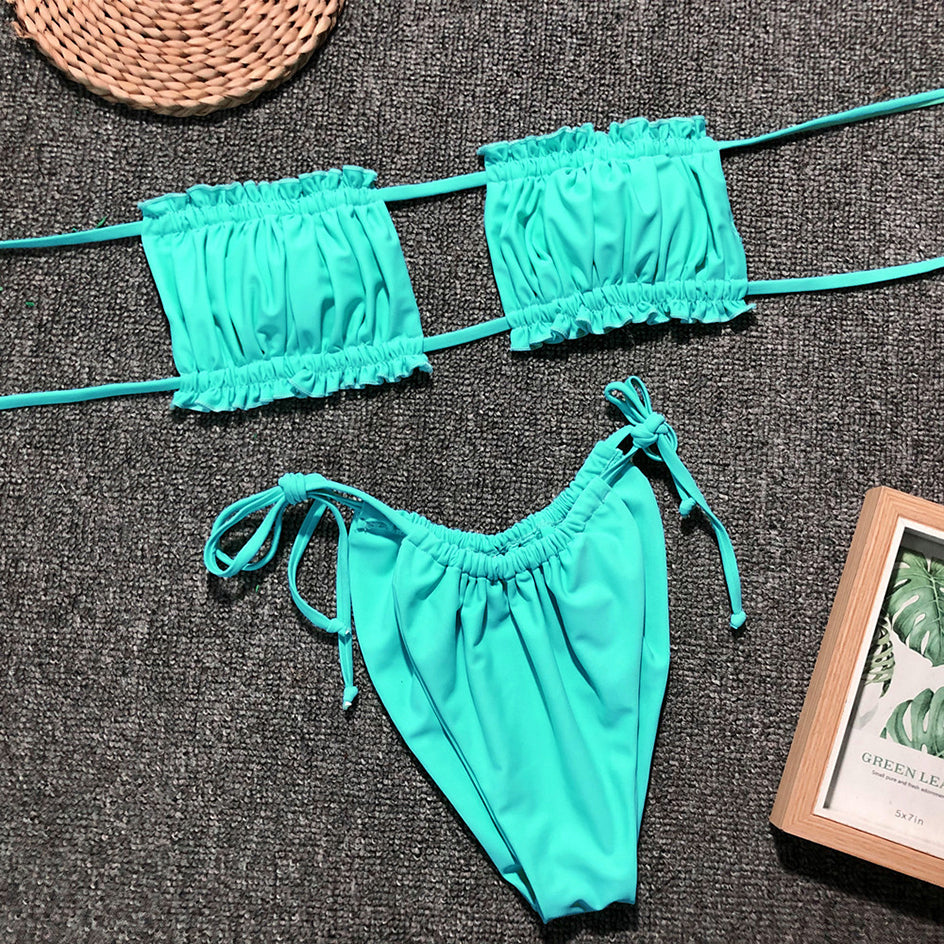 Stilla | Fald Bandeau Badedragt