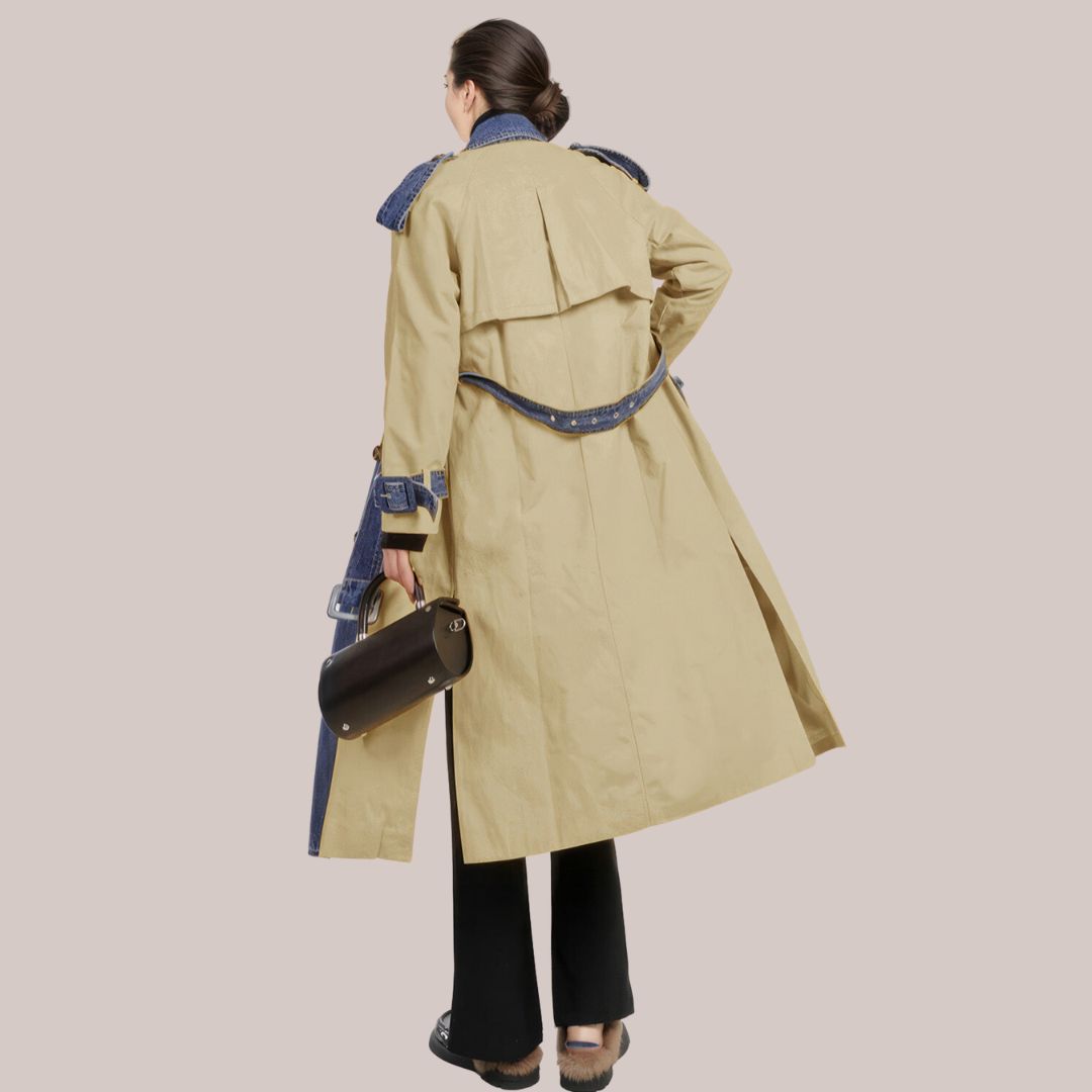 Stilla | Trench-Denimfrakke Evelyn Online salg
