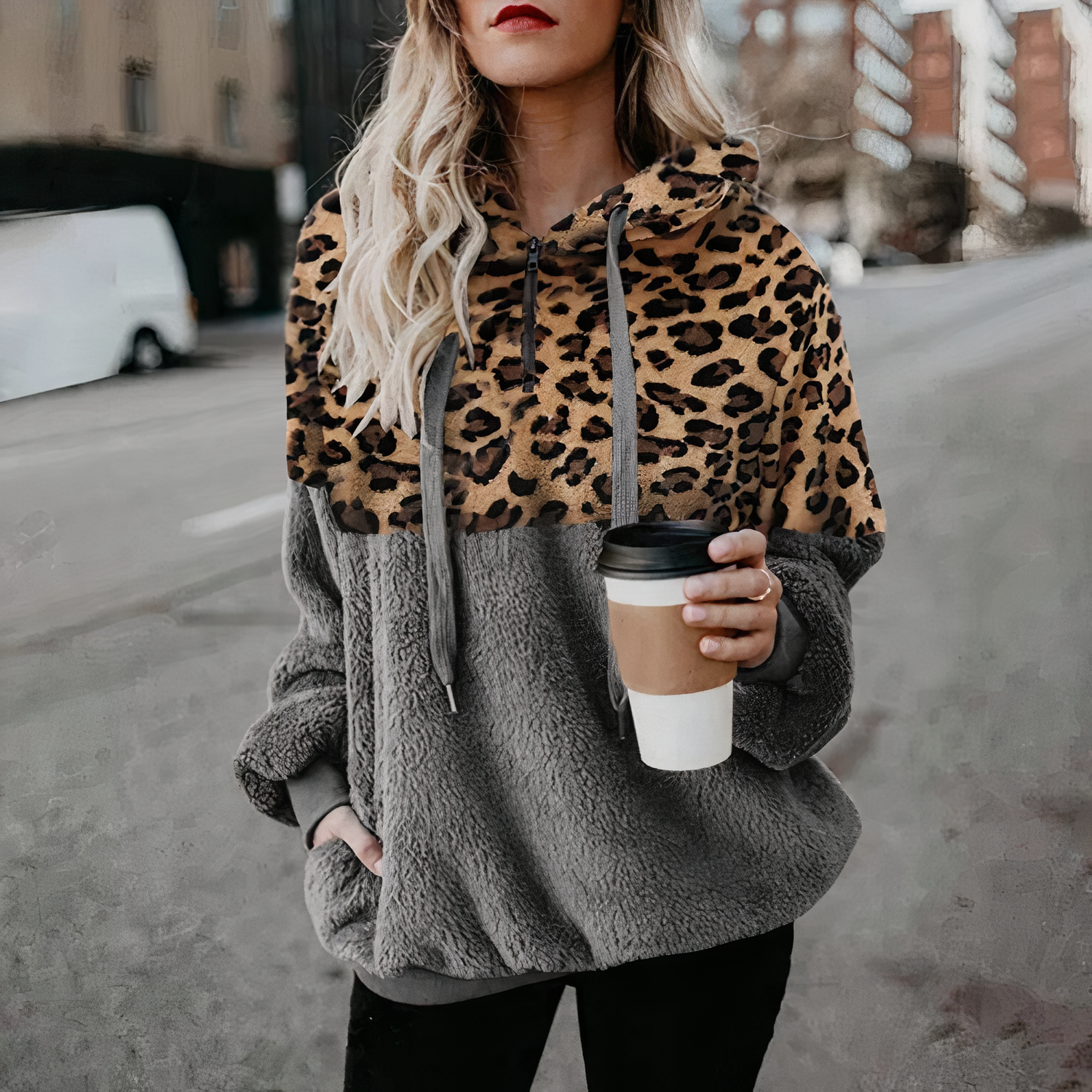 Stilla | Leopard Print Hættetrøje Juliana Hot på udsalg