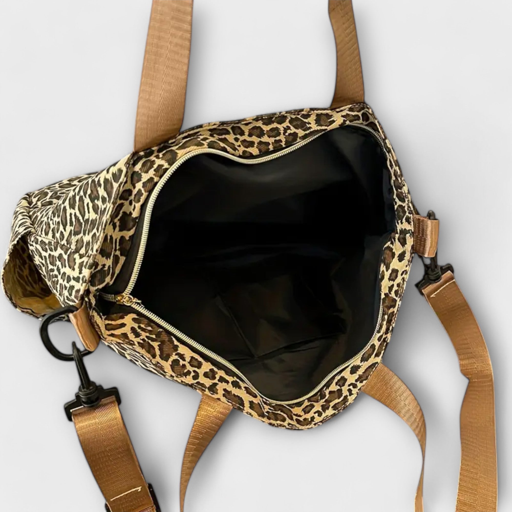 Stilla | Leopardprint Lærred Crossbody Taske Levere