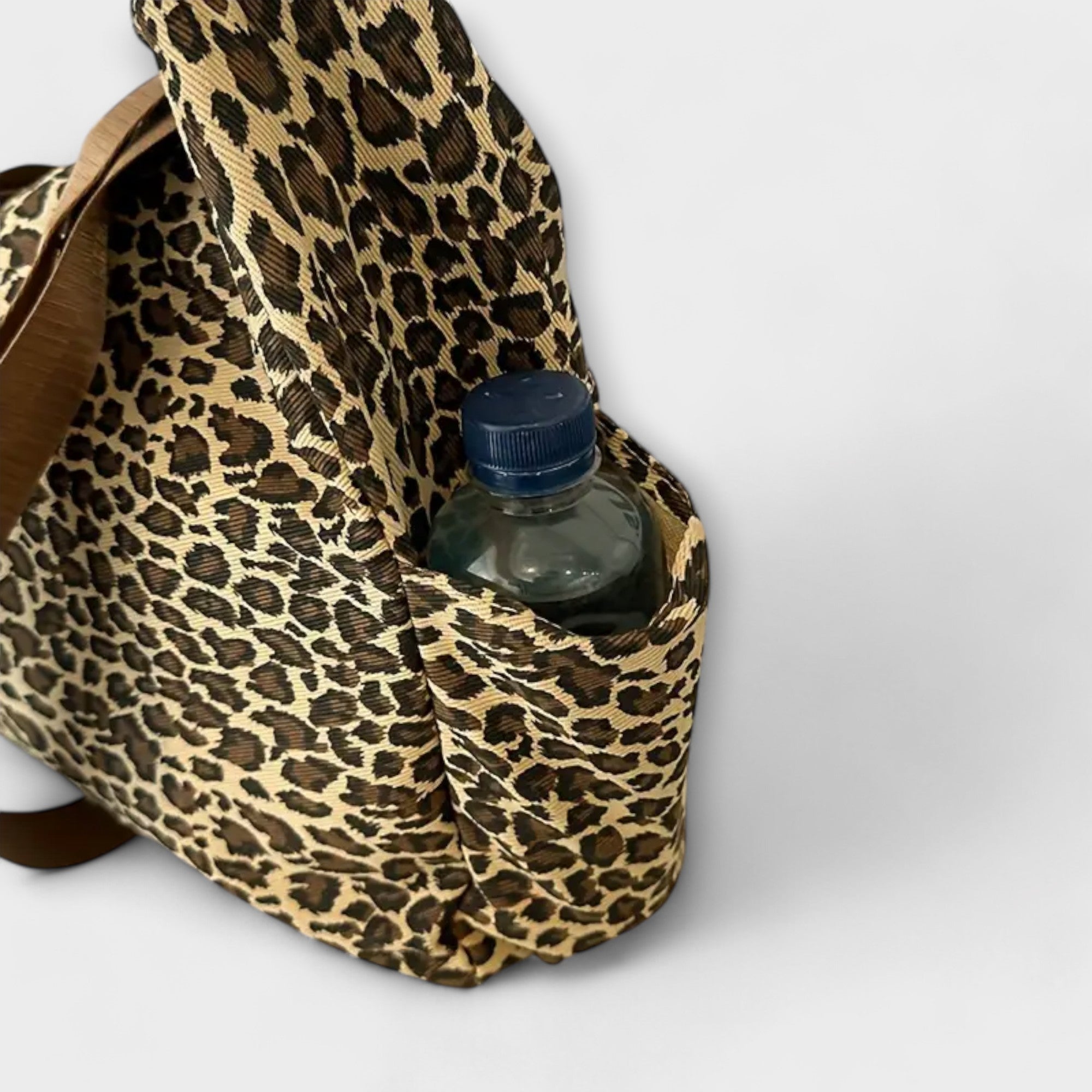 Stilla | Leopardprint Lærred Crossbody Taske Levere