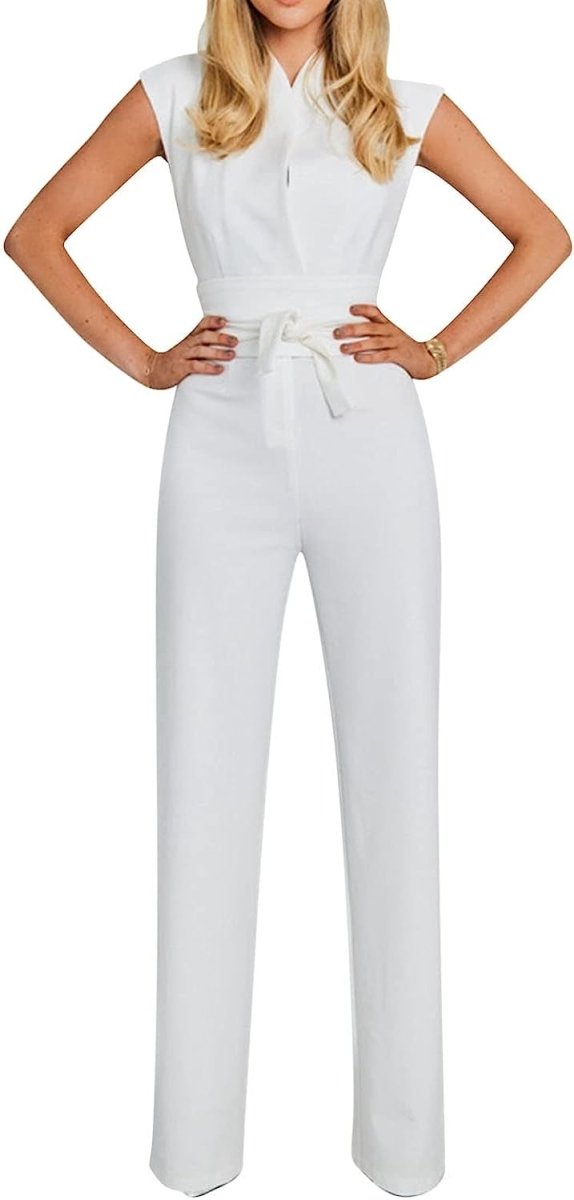 Stilla | l ærmeløs jumpsuit med brede ben