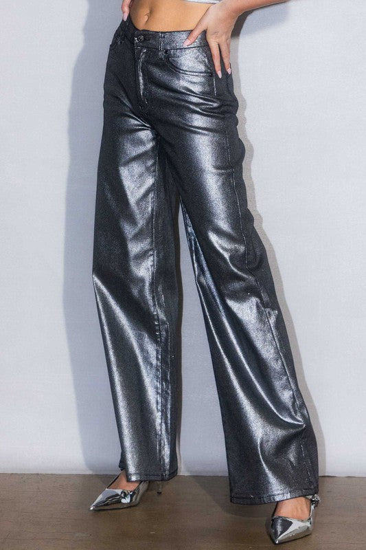 Stilla | High Rise Wide Jeans Online salg