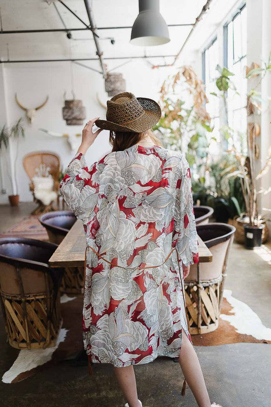 Stilla | Kimono M/ Suede Bindebælte Rabat