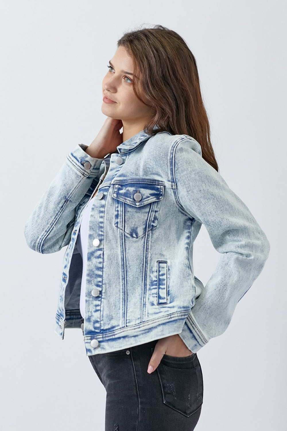 Stilla | Knapper Op Vasket Denim Jakke Rabat