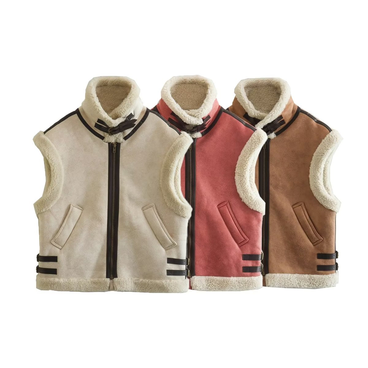 Stilla | Kvindevest med Fleecefor Forskellige Farver Kunstlæder Varm og Trendy Online nu